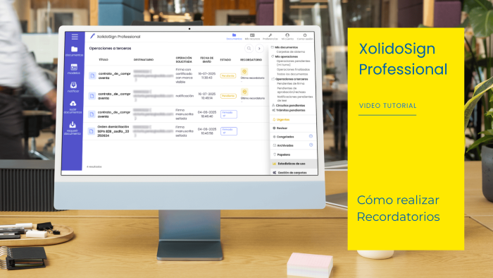 Comment créer des rappels dans XolidoSign Professional