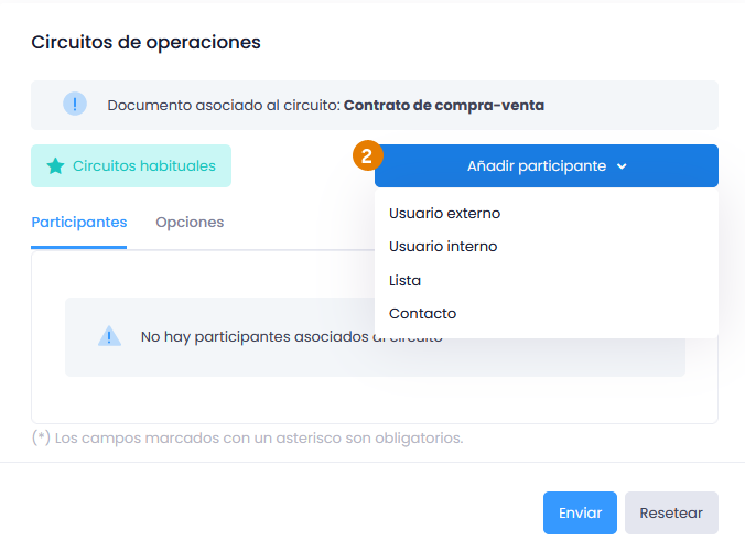 Circuit de signature ou flux de travail