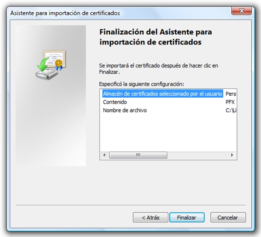 Assistant d'importation de certificats