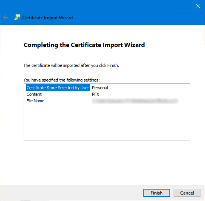 Assistant d’importation de certificats