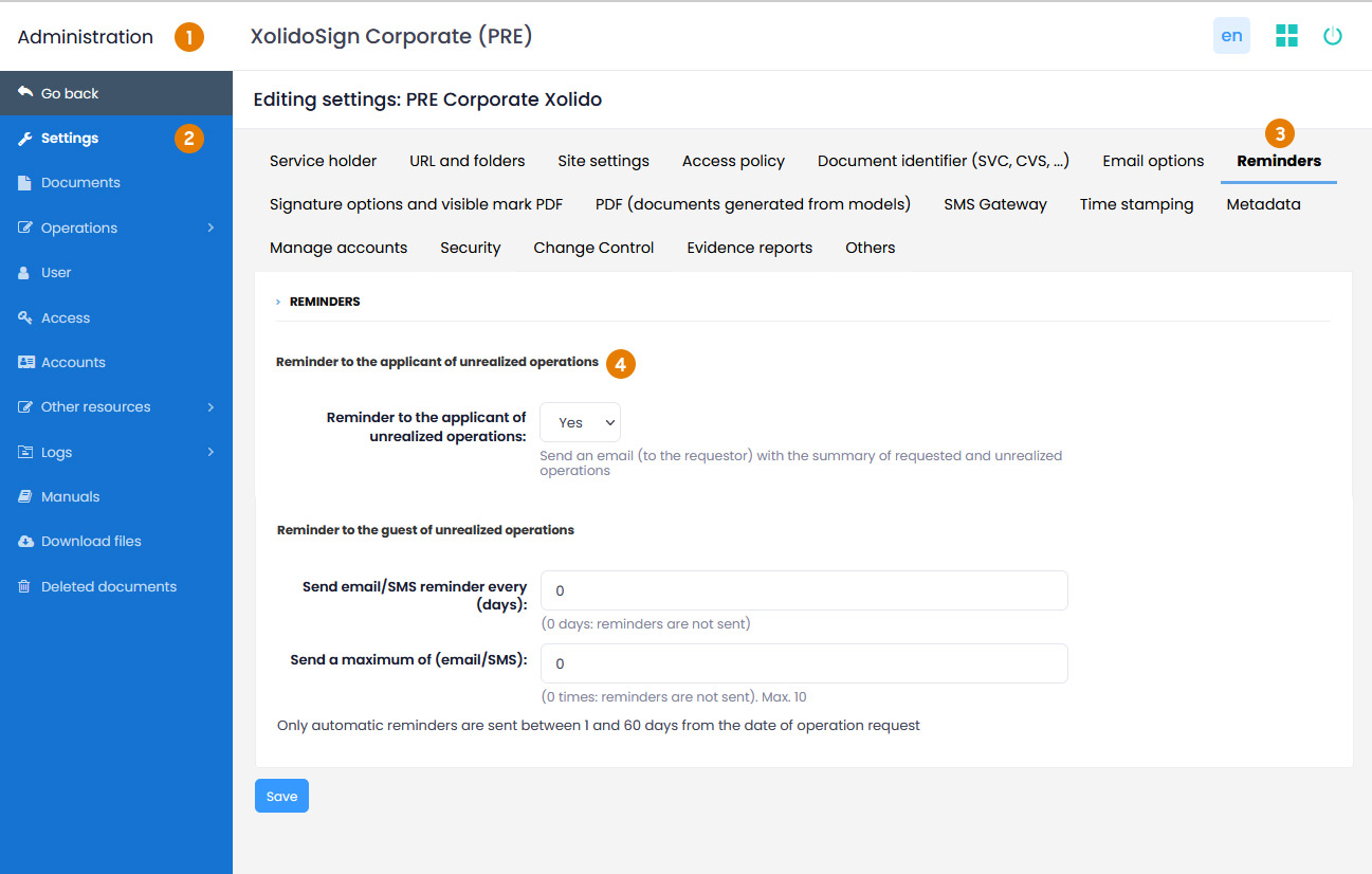 Nueva plantilla de email de recordatorio para solicitantes