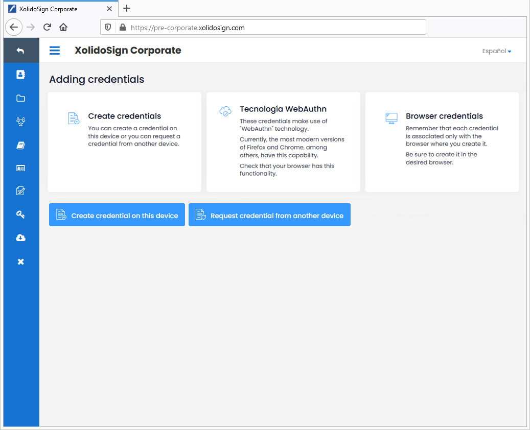 Technologie WebAuthN