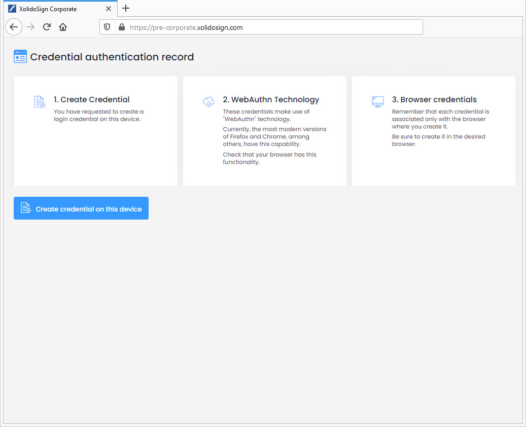 Technologie WebAuthN