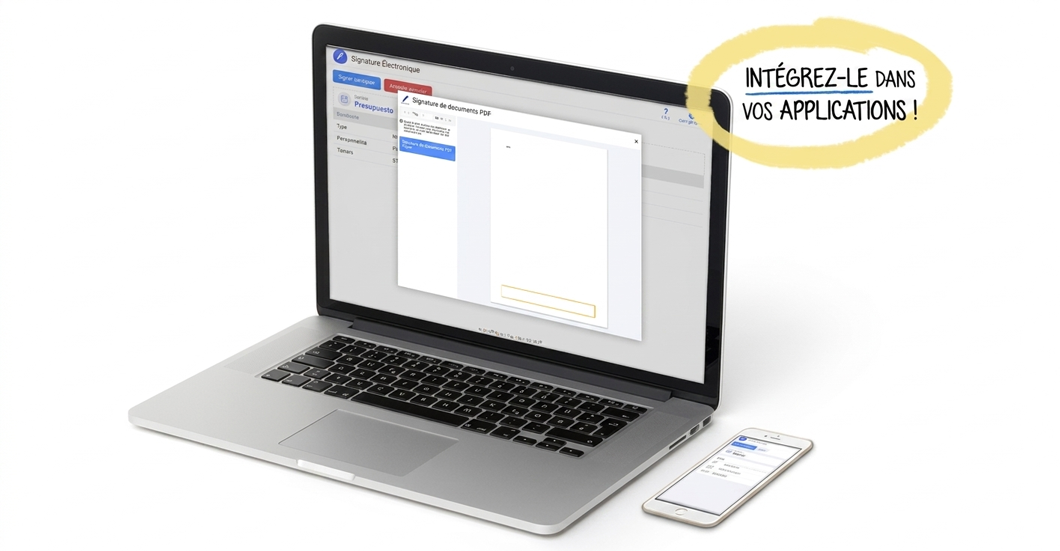 Intégrez la signature de documents dans vos applications de la manière la plus simple et la plus sécurisée avec notre plateforme de signature. Simplifiez-vous la vie !