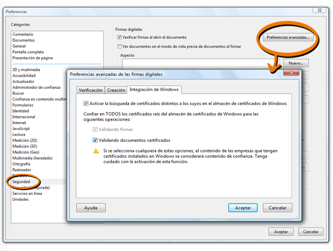 Ajouter des autorités de confiance dans Acrobat Reader X et antérieures