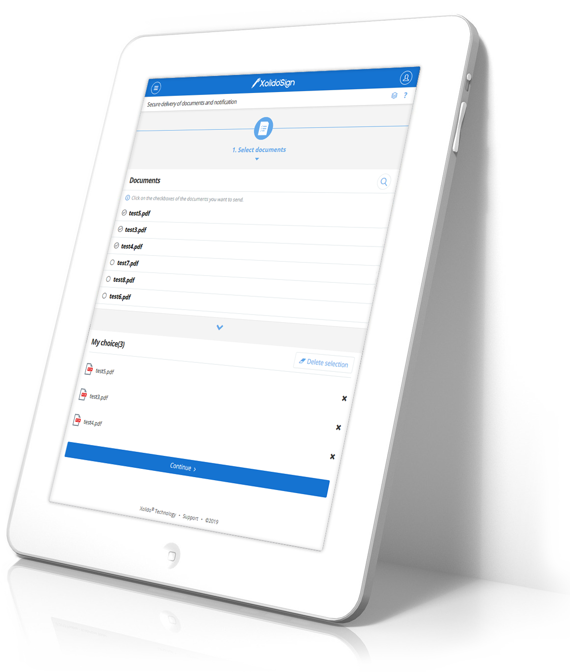 XolidoSign Corporate - Envoi certifié et accès sécurisé aux documents, notifications électroniques certifiées, signature avec ou sans certificat électronique et sollicitation d’opérations auprès de tiers